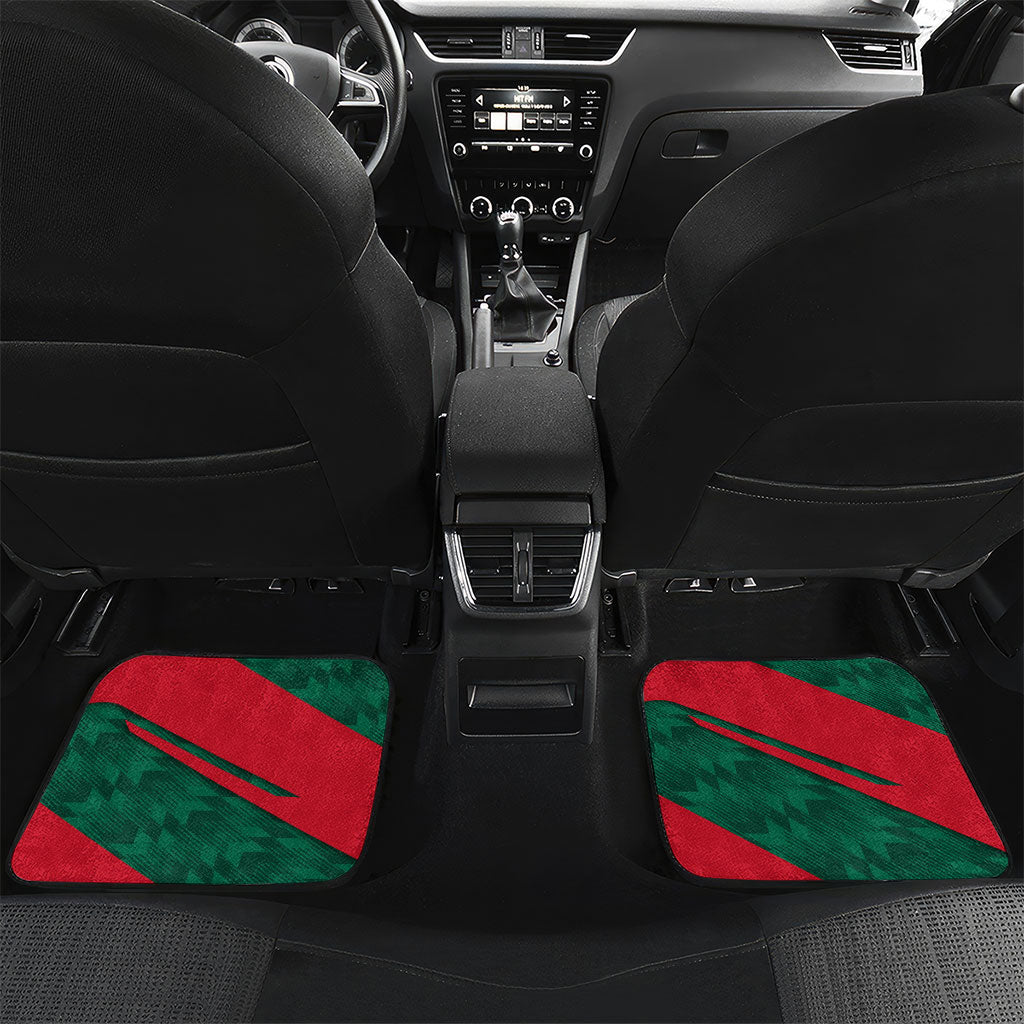 Personalized Mexico Football Jaguar Mascot Car Mats Sugar Skull Sombrero Aztec
