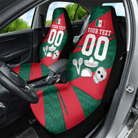 Personalized Mexico Football Jaguar Mascot Car Seat Cover Sugar Skull Sombrero Aztec