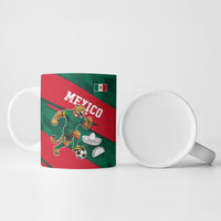 Personalized Mexico Football Jaguar Mascot Ceramic Mug Sugar Skull Sombrero Aztec