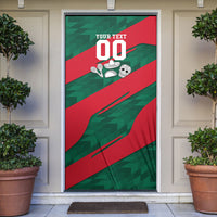 Personalized Mexico Football Jaguar Mascot Door Cover Sugar Skull Sombrero Aztec