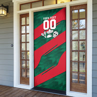 Personalized Mexico Football Jaguar Mascot Door Cover Sugar Skull Sombrero Aztec