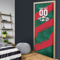 Personalized Mexico Football Jaguar Mascot Door Cover Sugar Skull Sombrero Aztec
