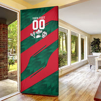 Personalized Mexico Football Jaguar Mascot Door Cover Sugar Skull Sombrero Aztec