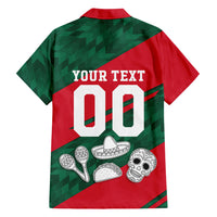 Personalized Mexico Football Jaguar Mascot Hawaiian Shirt Sugar Skull Sombrero Aztec