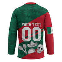 Personalized Mexico Football Jaguar Mascot Hockey Jersey Sugar Skull Sombrero Aztec