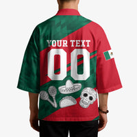 Personalized Mexico Football Jaguar Mascot Kimono Sugar Skull Sombrero Aztec
