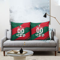 Personalized Mexico Football Jaguar Mascot Pillow Cover Sugar Skull Sombrero Aztec
