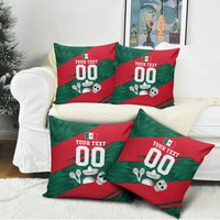 Personalized Mexico Football Jaguar Mascot Pillow Cover Sugar Skull Sombrero Aztec