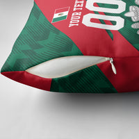 Personalized Mexico Football Jaguar Mascot Pillow Cover Sugar Skull Sombrero Aztec
