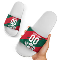 Personalized Mexico Football Jaguar Mascot Slide Sandals Sugar Skull Sombrero Aztec