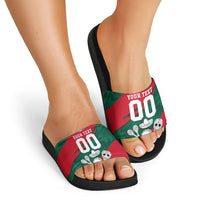 Personalized Mexico Football Jaguar Mascot Slide Sandals Sugar Skull Sombrero Aztec