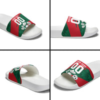 Personalized Mexico Football Jaguar Mascot Slide Sandals Sugar Skull Sombrero Aztec