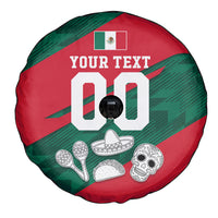 Personalized Mexico Football Jaguar Mascot Spare Tire Cover Sugar Skull Sombrero Aztec