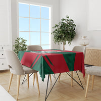 Personalized Mexico Football Jaguar Mascot Tablecloth Sugar Skull Sombrero Aztec