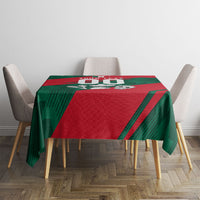 Personalized Mexico Football Jaguar Mascot Tablecloth Sugar Skull Sombrero Aztec