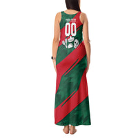 Personalized Mexico Football Jaguar Mascot Tank Maxi Dress Sugar Skull Sombrero Aztec