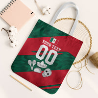 Personalized Mexico Football Jaguar Mascot Tote Bag Sugar Skull Sombrero Aztec