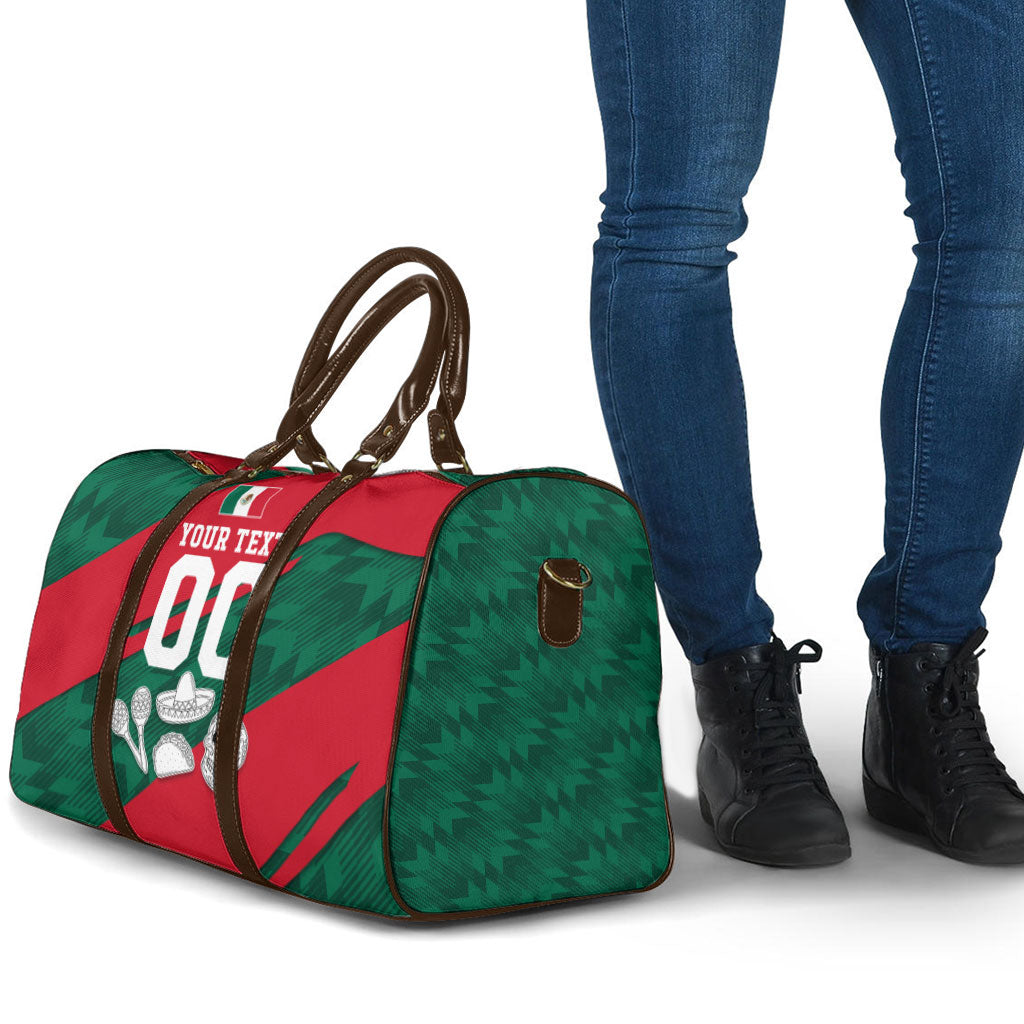 Personalized Mexico Football Jaguar Mascot Travel Bag Sugar Skull Sombrero Aztec