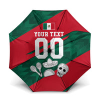 Personalized Mexico Football Jaguar Mascot Umbrella Sugar Skull Sombrero Aztec