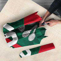 Personalized Mexico Football Jaguar Mascot Umbrella Sugar Skull Sombrero Aztec