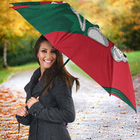 Personalized Mexico Football Jaguar Mascot Umbrella Sugar Skull Sombrero Aztec