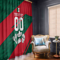 Personalized Mexico Football Jaguar Mascot Window Curtain Sugar Skull Sombrero Aztec
