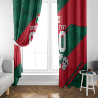 Personalized Mexico Football Jaguar Mascot Window Curtain Sugar Skull Sombrero Aztec