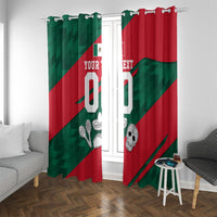 Personalized Mexico Football Jaguar Mascot Window Curtain Sugar Skull Sombrero Aztec