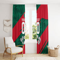 Personalized Mexico Football Jaguar Mascot Window Curtain Sugar Skull Sombrero Aztec