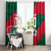 Personalized Mexico Football Jaguar Mascot Window Curtain Sugar Skull Sombrero Aztec