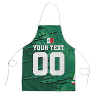 Personalized Mexico Football Apron Jaguar Mascot Artistic Brush Stroke Texture