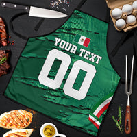 Personalized Mexico Football Apron Jaguar Mascot Artistic Brush Stroke Texture