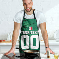 Personalized Mexico Football Apron Jaguar Mascot Artistic Brush Stroke Texture