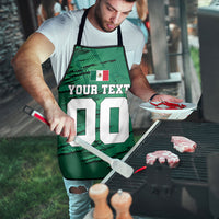 Personalized Mexico Football Apron Jaguar Mascot Artistic Brush Stroke Texture