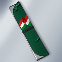 Personalized Mexico Football Auto Sun Shade Jaguar Mascot Artistic Brush Stroke Texture