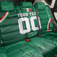 Personalized Mexico Football Back Car Seat Cover Jaguar Mascot Artistic Brush Stroke Texture