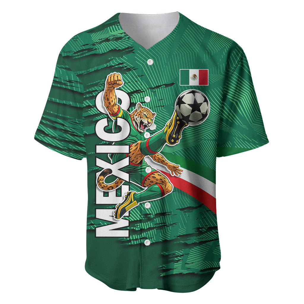 Personalized Mexico Football Baseball Jersey Jaguar Mascot Artistic Brush Stroke Texture