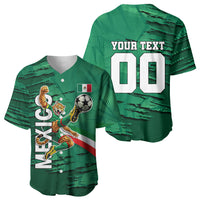 Personalized Mexico Football Baseball Jersey Jaguar Mascot Artistic Brush Stroke Texture