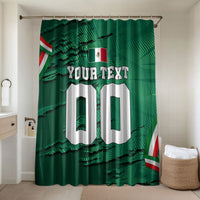 Personalized Mexico Football Bathroom Set Jaguar Mascot Artistic Brush Stroke Texture