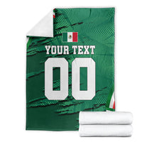 Personalized Mexico Football Blanket Jaguar Mascot Artistic Brush Stroke Texture