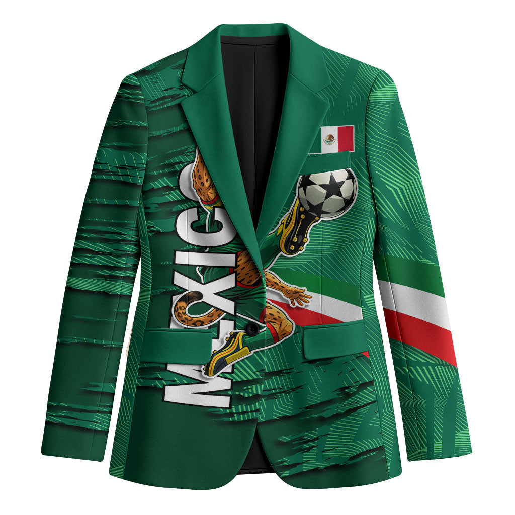 Personalized Mexico Football Blazer Jaguar Mascot Artistic Brush Stroke Texture