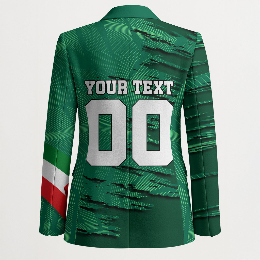 Personalized Mexico Football Blazer Jaguar Mascot Artistic Brush Stroke Texture