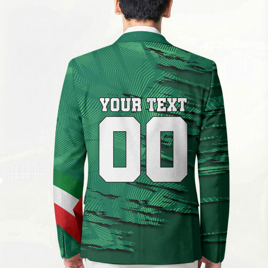 Personalized Mexico Football Blazer Jaguar Mascot Artistic Brush Stroke Texture
