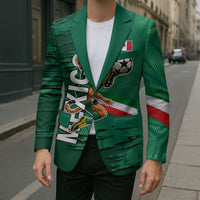 Personalized Mexico Football Blazer Jaguar Mascot Artistic Brush Stroke Texture