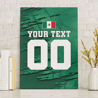 Personalized Mexico Football Canvas Wall Art Jaguar Mascot Artistic Brush Stroke Texture