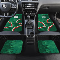 Personalized Mexico Football Car Mats Jaguar Mascot Artistic Brush Stroke Texture