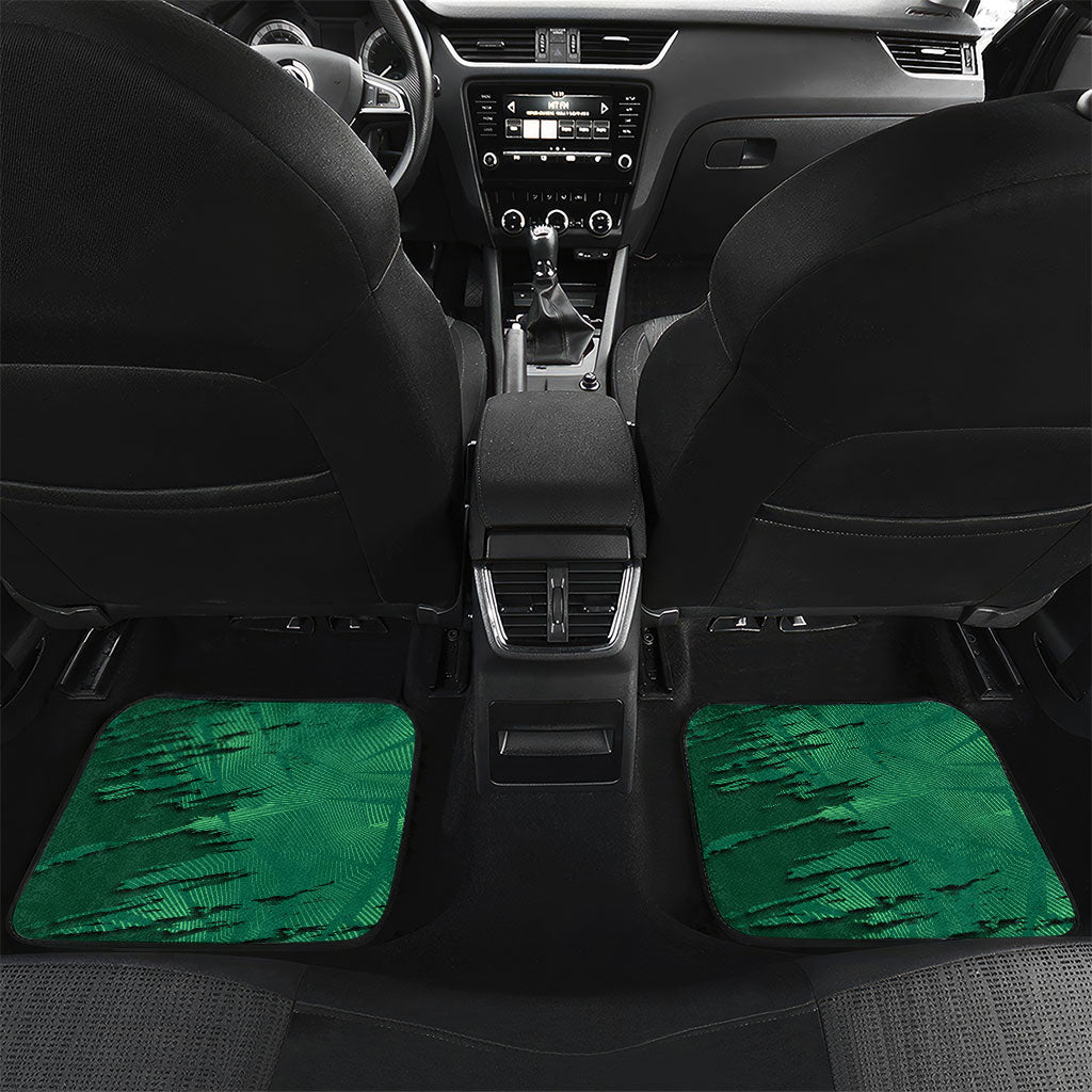 Personalized Mexico Football Car Mats Jaguar Mascot Artistic Brush Stroke Texture