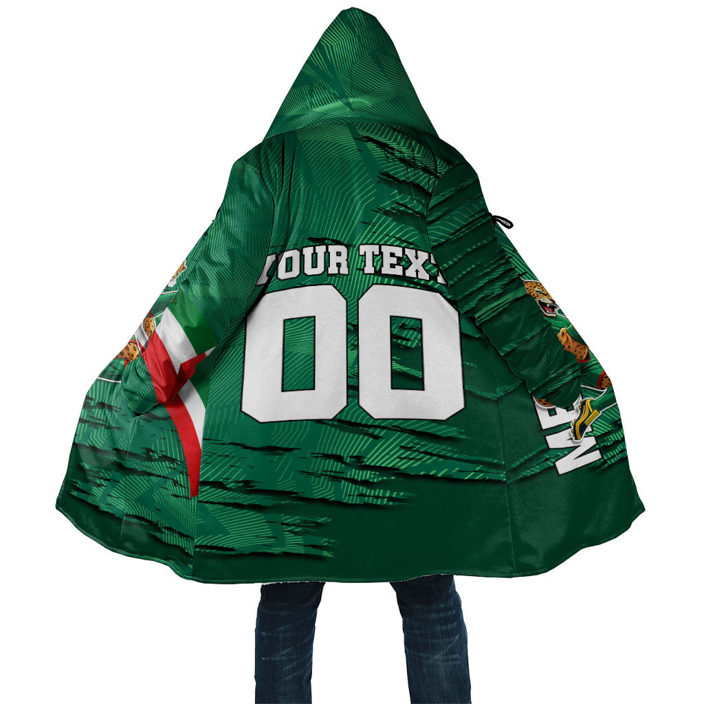Personalized Mexico Football Cloak Jaguar Mascot Artistic Brush Stroke Texture