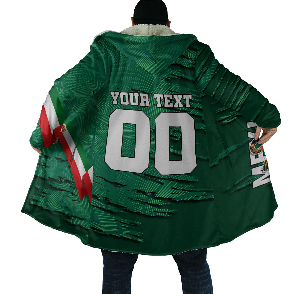 Personalized Mexico Football Cloak Jaguar Mascot Artistic Brush Stroke Texture
