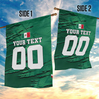 Personalized Mexico Football Garden Flag Jaguar Mascot Artistic Brush Stroke Texture